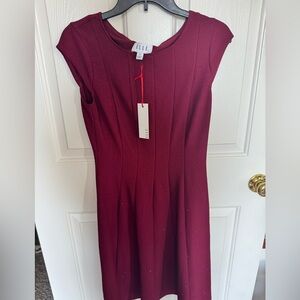 Elle Red Fit and Flare Mini Dress for Cocktail